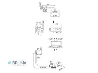 MEDIDAS SISTEMA BAÑO-DUCHA EMPOTRADO X-ALPHA BRUMA